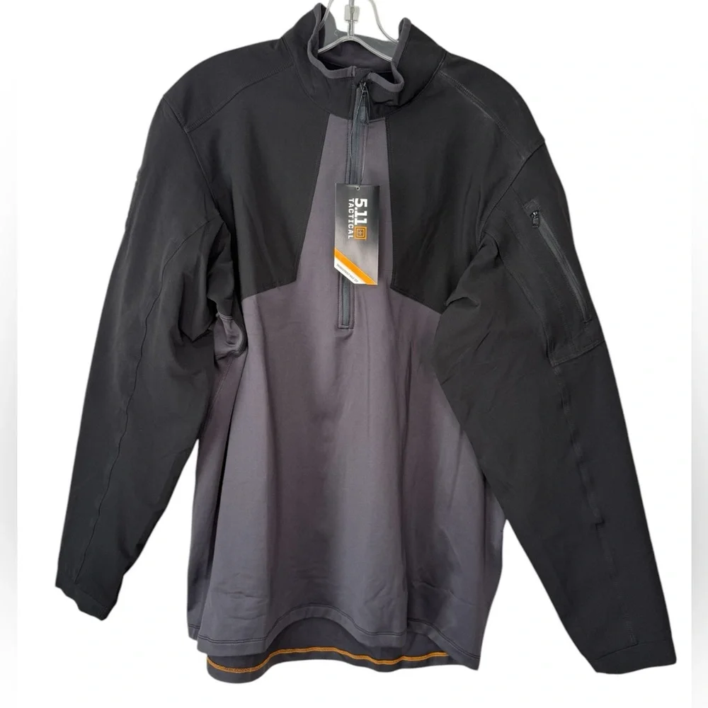 5.11 Tactical NWT Men's Thunderbolt Half Zip Charcoal Gray Jacket - Large - Picture 1 of 8
